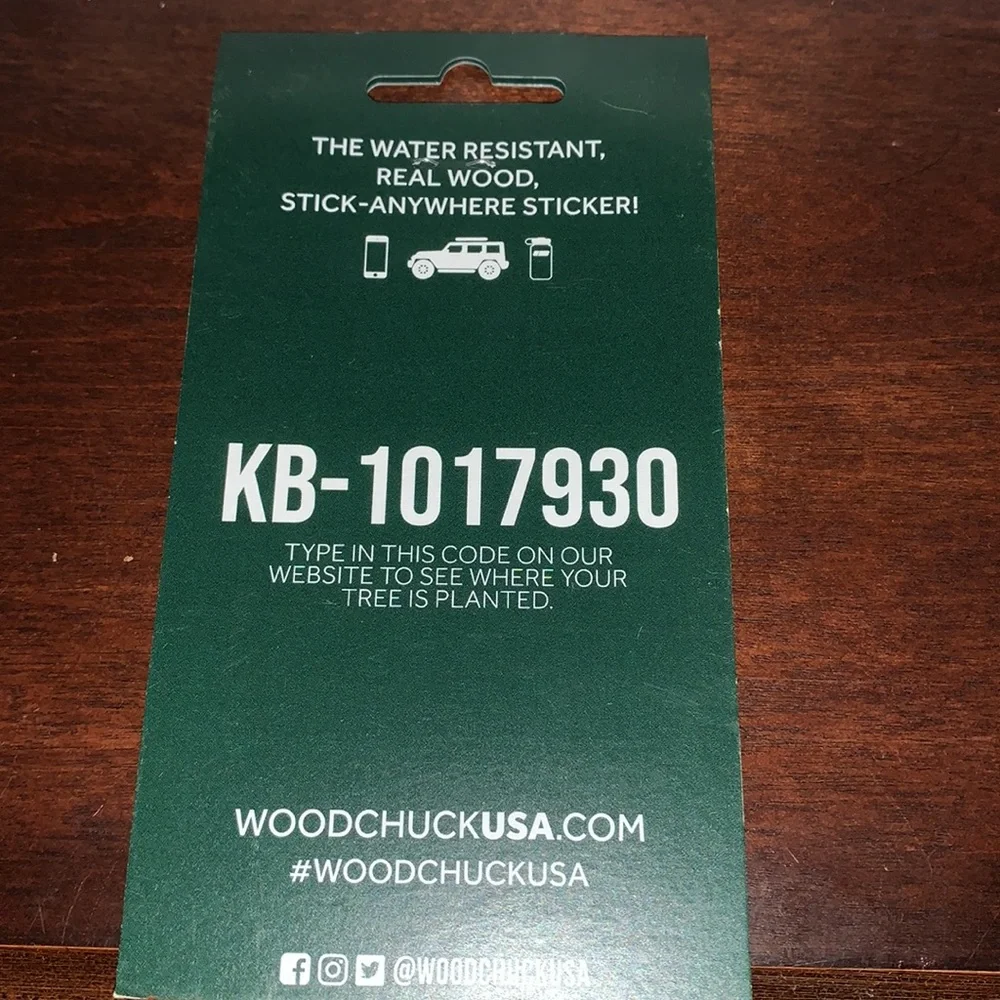 WOODCHUCK WOOD AMERICAN FLAG STICKER NWT